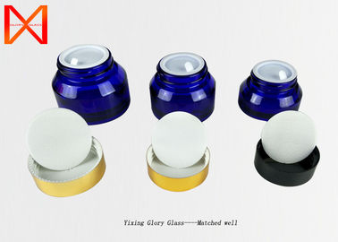 Highly Polished Glass Makeup Jars Corrosion Resistance Sturdy Material Wear Resisting