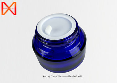 Highly Polished Glass Makeup Jars Corrosion Resistance Sturdy Material Wear Resisting